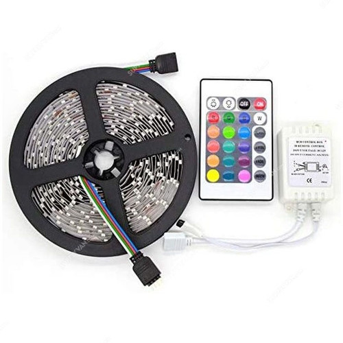 LED Light Strip With Remote Control, SMD-3528, 12VDC, 4W, 5 Mtrs