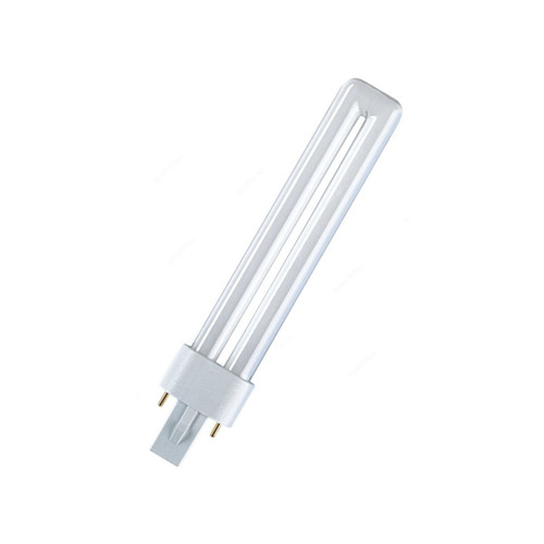 Osram Fluorescent Lamp, Dulux S, 11W, G23, 3000K, Lumilux Warm White