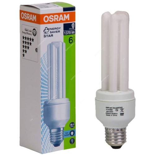 Osram Fluorescent Lamp, Duluxstar, 23W, E27, 6500K, Cool Daylight