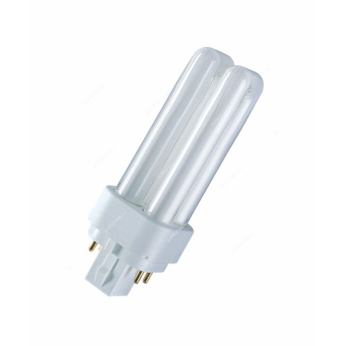 Osram Fluorescent Lamp, Dulux D-E, 18W, G24q-2, 3000K, Lumilux Warm White