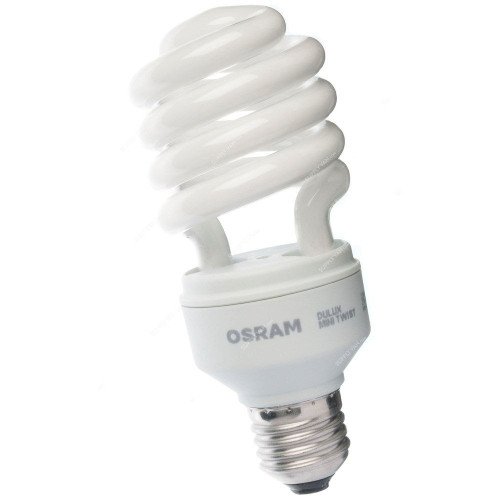 Osram Mini Twist Fluorescent Lamp, Duluxstar, 23W, E27, 6500K, Cool Daylight, 4 Pcs/Pack