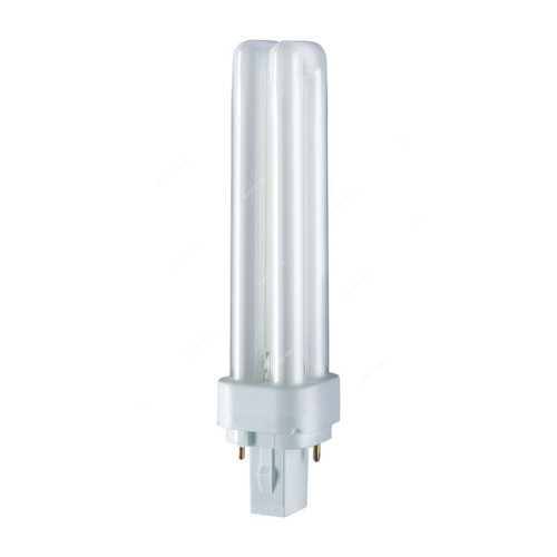 Osram Fluorescent Lamp, Dulux D, 18W, G24d-2, 3000K, Lumilux Warm White, 3 Pcs/Pack