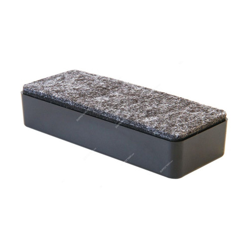 Deli Magnetic Whiteboard Eraser, E7834, Plastic, 48 x 125MM, Black