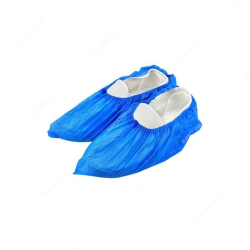 Sanbo Anti-Slip Disposable Shoe Cover, Plastic, Dark Blue