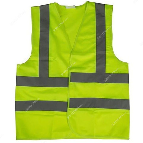 Mkats Reflective Safety Vest, Free Size, Fluorescent Yellow