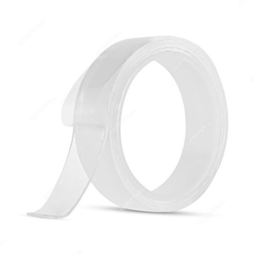 Aibecy Reusable Double Sided Adhesive Tape, Acrylic, 25MM x 1 Mtrs, Clear