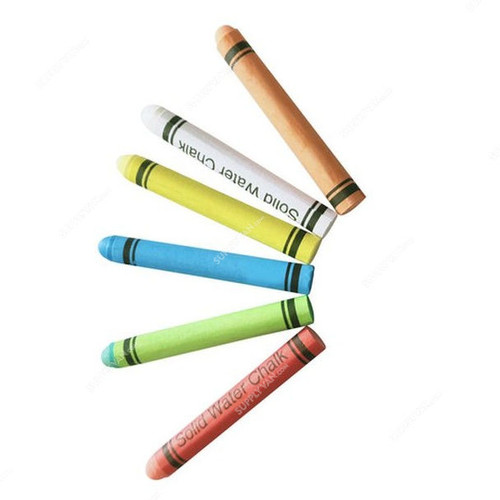 Dustless Chalk, 7.8CM, Multicolor, 6 Pcs/Pack