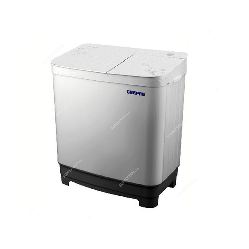 Geepas Semi-Automatic Washing Machine, GSWM6466, 600W, 8.2 Kg, Grey