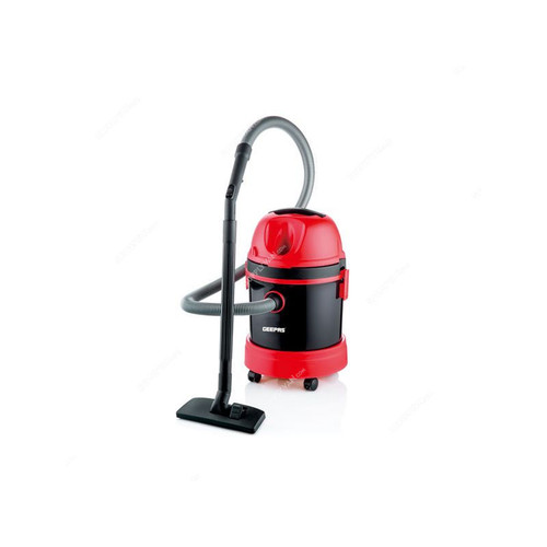 Geepas Wet and Dry Vacuum Cleaner, GVC19026, 2800W, 20 Ltrs, Black/Red