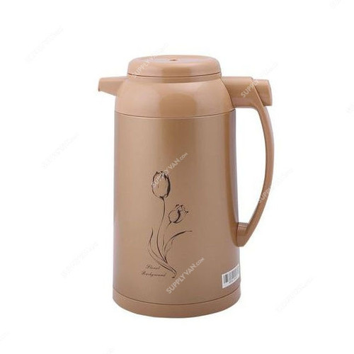 Geepas Hot and Cold Vacuum Flask, GVF27012, Iron, 1.3 Ltrs, Gold