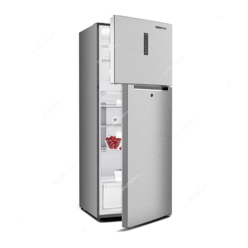 Geepas Double Door Refrigerator, GRF5109SXHN, 500 Ltrs, Silver