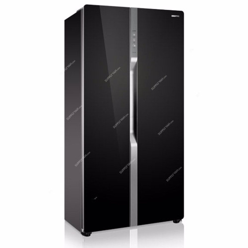 Geepas Side-By-Side Refrigerator, GRFS5507BTN, 550 Ltrs, Black
