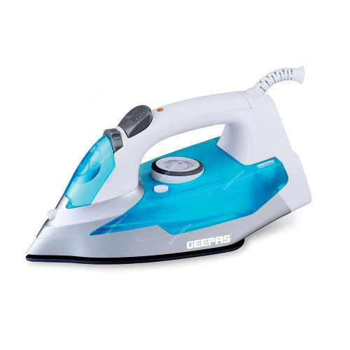 Geepas Steam Iron, GSI7801, 2400W, White/Blue