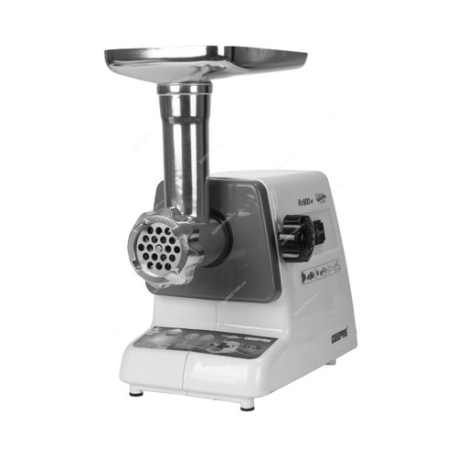 Geepas Electric Meat Grinder, GMG767, 2000W, White/Silver