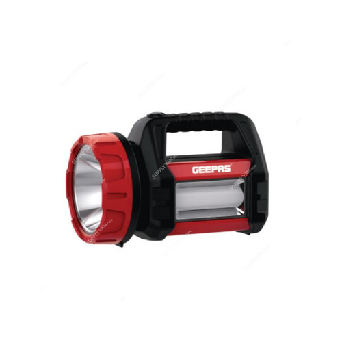 Geepas Rechargeable LED Search Light With Lantern, GSL7822, 2000mAh, Red/Black