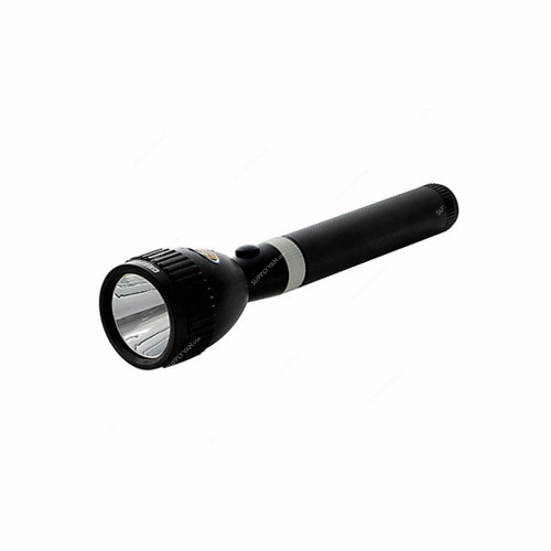 Geepas Rechargeable LED Flashlight, GFL3854, 1600 Mtrs, Black