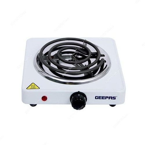 Geepas Electric Hot Plate With Temperature Control, GHP7577, 2000W, 1 Burner, White