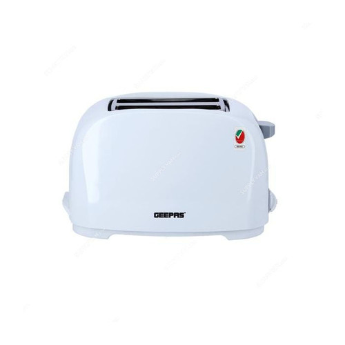 Geepas Free Standing Bread Toaster, GBT36515, Plastic, 800W, 2 Slice, Grey