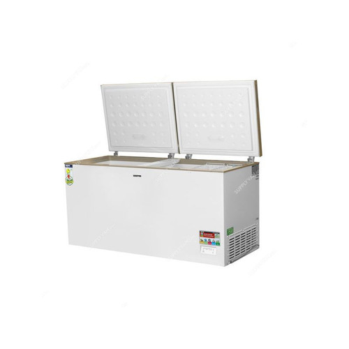 Geepas Double Door Chest Freezer, GCF55019WAH, 230W, 550 Ltrs, White