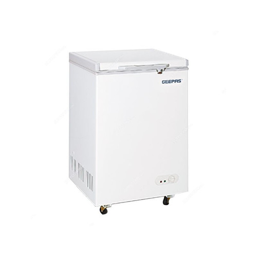 Geepas Single Door Chest Freezer, GCF6508, 115W, 120 Ltrs, White