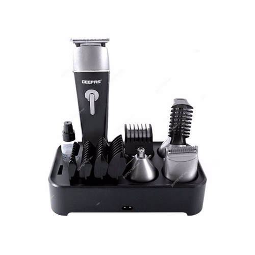 Geepas 11 In1 Grooming Set, GTR8719, 600mAh, Black/Silver