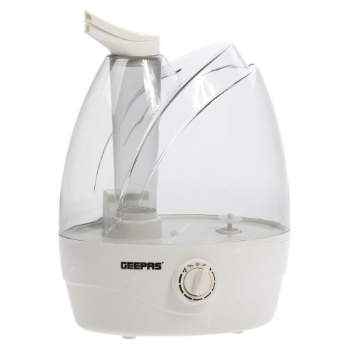 Geepas Double Nozzle Humidifier, GUH63012UK, 32W, 2.6 Ltrs, White