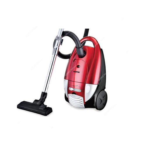 Geepas Vacuum Cleaner, GVC2591, 2000W, 5 Ltrs, Black/Red