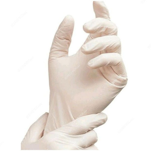 Snh Latex Examination Gloves, 238554, L, White, 100 Pcs/Pack