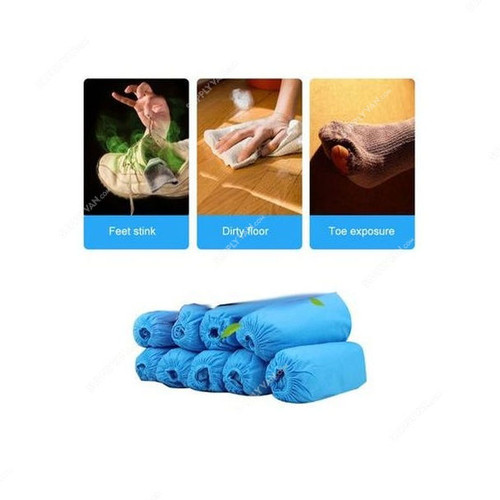 Snh Anti-Slip Disposable Shoe Cover, B007965, Light Blue, 100 Pcs/Pack Snh Anti-Slip Disposable Shoe Cover, B007965, Light Blue, 100 Pcs/Pack