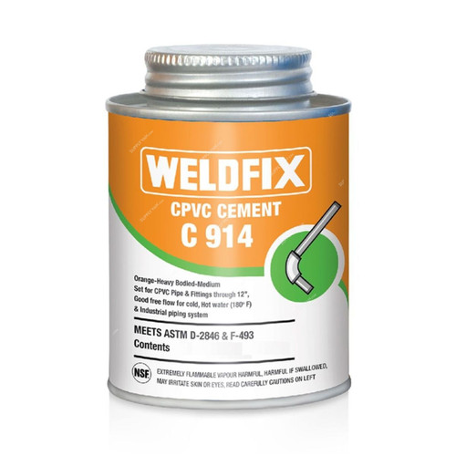 Asmaco Weldfix CPVC Cement, 946ML, Orange, 12 Pcs/Carton