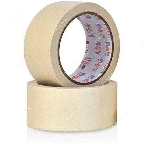 Asmaco Temperature Grade 60 Degree Masking Tape, Yellow, 24MM x 45 Yards, 36 Rolls/Carton