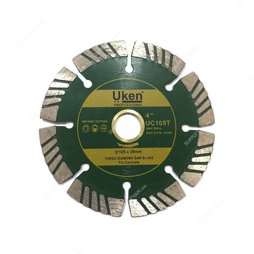 Uken Turbo Diamond Saw Blade, UC105T, 105 x 20MM