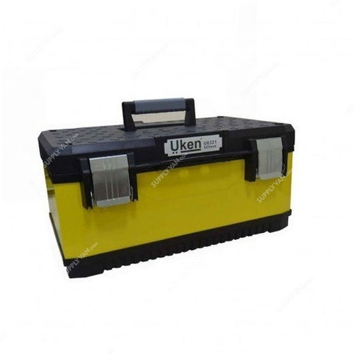 Uken Professional Tool Box, U8321, Plastic, 520MM, Yellow/Black