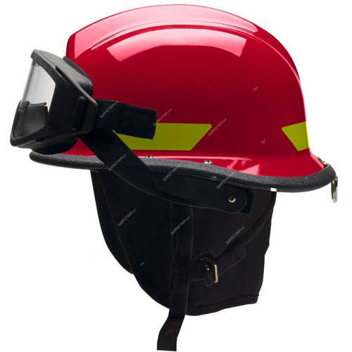 Bullard Fire Fighting Helmet, USRX, Red/Yellow