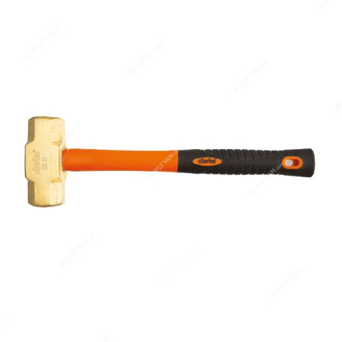 Clarke Brass Sledge Hammer, BH2FC, Fibre Handle, 2 lb