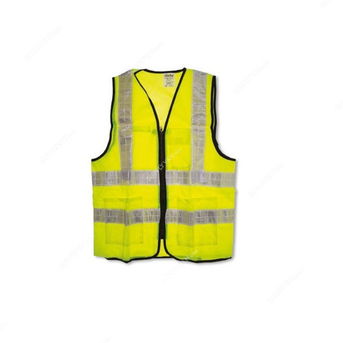 Clarke Safety Jacket, SJYLC, 100% Polyester, 3 Pockets, L, Yellow