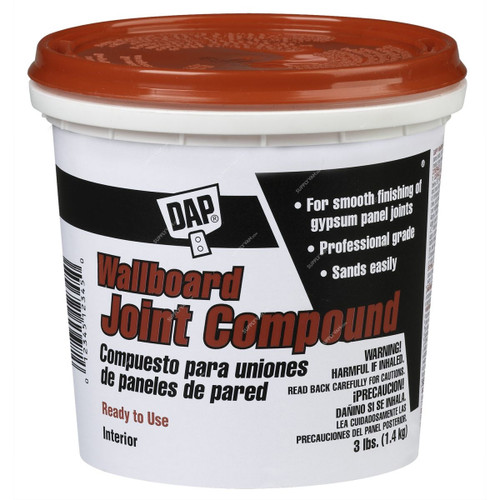 Dap Wallboard Joint Compound, 10100, White, 1.4 Kg, 6 Pcs/Pack