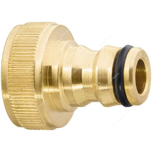 Palisad Garden Hose Adapter, 658258, Brass, 3/4 Inch