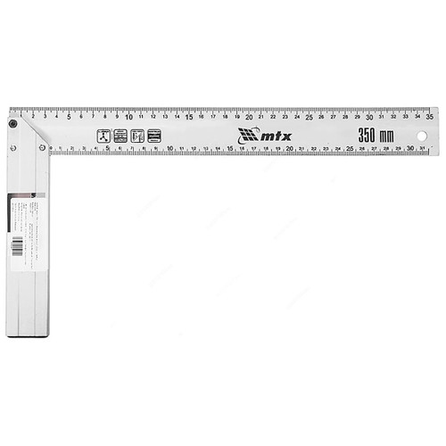 Mtx Square Ruler, 324739, Aluminium, 350MM