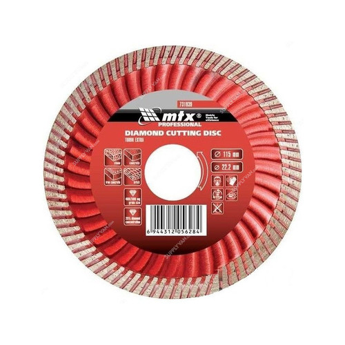 Mtx Turbo Extra Diamond Cutting Disc, 731939, Dry, 115MM