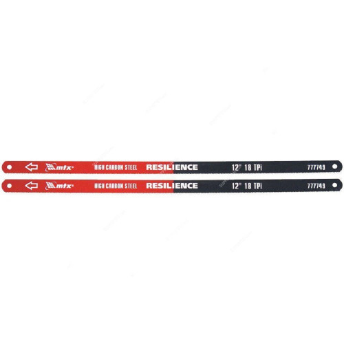 Mtx Hacksaw Blade, 777749, Carbon Steel, 13 x 300MM, 2 Pcs/Pack