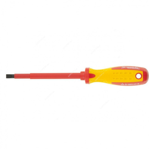 Mtx Insulated Screwdriver, 129209, Slotted, 1000VAC, SL6.5 Tip Size x 150MM Blade Length