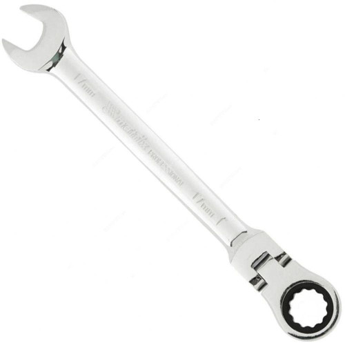 Mtx Combination Wrench With Hinged Reversible Ratchet, 148609, 12 Point, 8MM