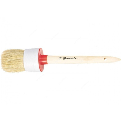 Mtx Round Paint Brush With Wooden/Plastic Handle, 820769, No. 6, Natural Bristle, 30MM