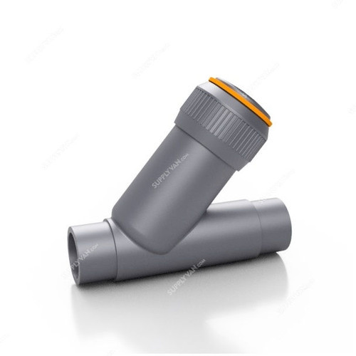 Effast Angle Seat Piston Check Valve, CDRVIS0500, VIS Series, PVC-U, 194 x 50MM, 10 Bar