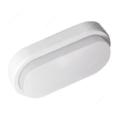 Creo Light Bulkhead Oval LED Ceiling Light, ISBL08CCT, 8W, IP65, 3000-6000K, 180 x 98MM, Multicolor