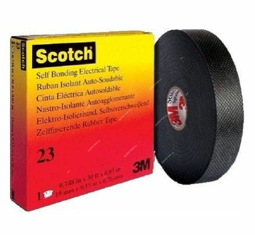 3M Self Bonding Electrical Tape, 19MM x 9.15 Mtrs, Black