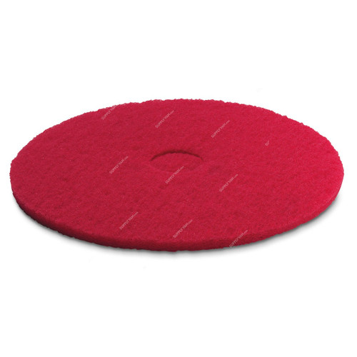 Karcher Floor Scrubber Pad, 63694700, 432MM Dia, Red, 5 Pcs/Pack