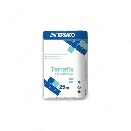 Terraco Terrafix Tile Adhesive, W11, White, 25 Kg