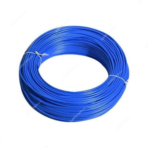 RR Kabel Single Core Cable, PVC, 6MM x 100 Mtrs, Blue